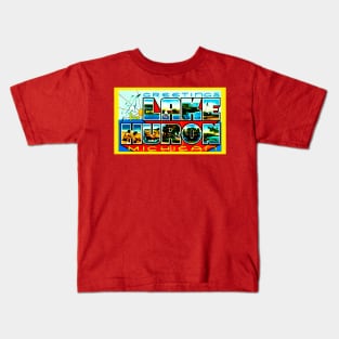 Greetings from Lake Huron Kids T-Shirt